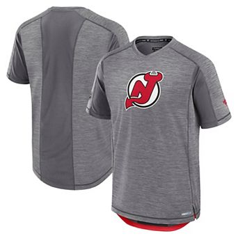 Men's Fanatics Heather Gray New Jersey Devils Authentic Pro Rink Performance T-Shirt