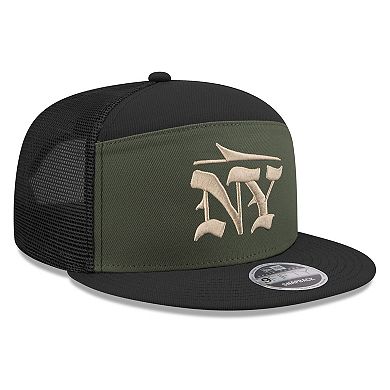 Men's New Era Gotham Green New York Jets 2025 Rivalries Collection Team Split Panel 9FIFTY Snapback Hat