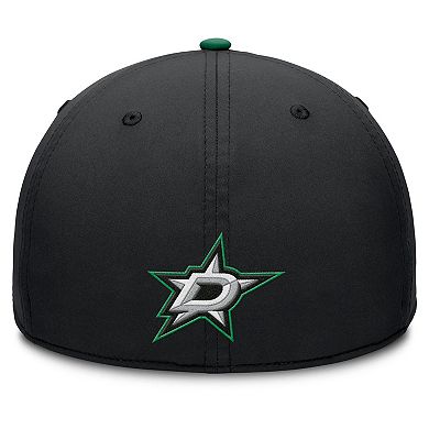 Men's Fanatics Black/Kelly Green Dallas Stars Authentic Pro Rink Team Code Flex Hat