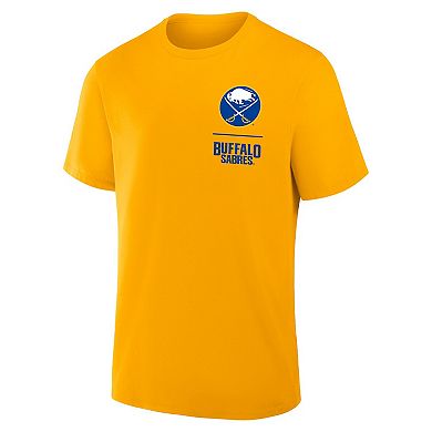 Men's Fanatics Gold Buffalo Sabres Crash The Net Legacy T-Shirt