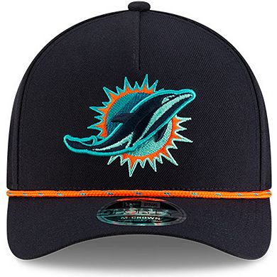Youth New Era Pitch Blue Miami Dolphins 2025 Rivalries Collection 9FORTY A-Frame Adjustable Hat