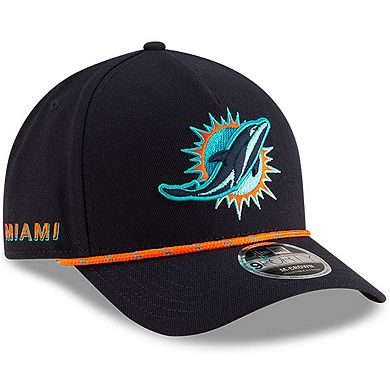 Youth New Era Pitch Blue Miami Dolphins 2025 Rivalries Collection 9FORTY A-Frame Adjustable Hat