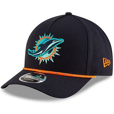 Youth New Era Pitch Blue Miami Dolphins 2025 Rivalries Collection 9FORTY A-Frame Adjustable Hat