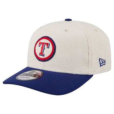 Men's New Era Cream Texas Rangers Loyal 9SEVENTY Adjustable Hat