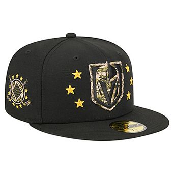 Men's New Era Black Vegas Golden Knights Military Appreciation Digital Camo Stars 59FIFTY Fitted Hat