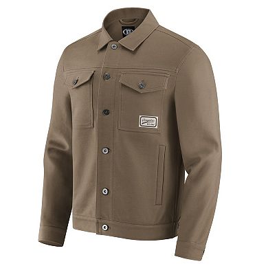 Men's Darius Rucker Collection by Fanatics Tan Pittsburgh Penguins Trucker Full-Button Jacket