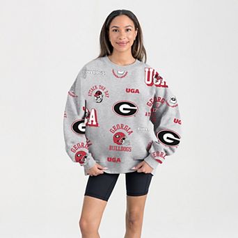 Women's Gameday Couture Gray Georgia Bulldogs Always on Repeat Fleece Sweatshirt