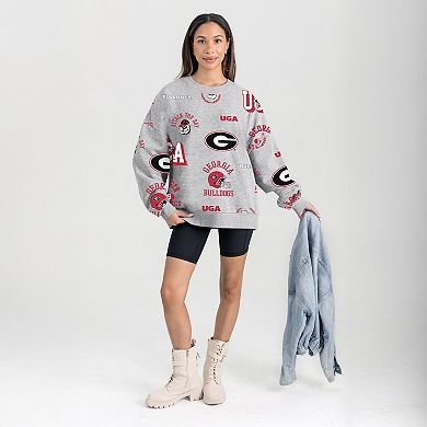 Women's Gameday Couture Gray Georgia Bulldogs Always on Repeat Fleece Sweatshirt