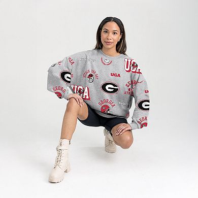 Women's Gameday Couture Gray Georgia Bulldogs Always on Repeat Fleece Sweatshirt