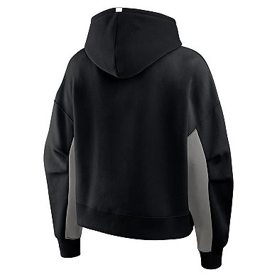 Women's Fanatics Black Los Angeles Kings Back Check Boxy Hoodie