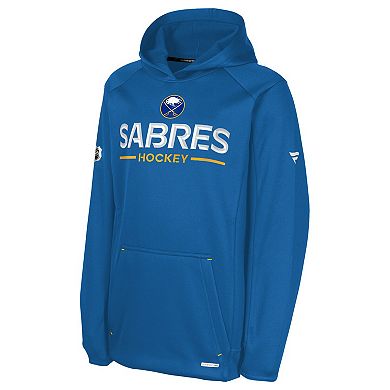 Youth Fanatics Royal Buffalo Sabres Authentic Pro Rink Raglan Hoodie