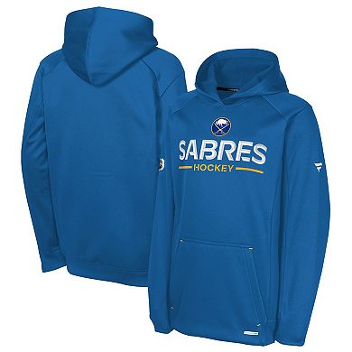 Youth Fanatics Royal Buffalo Sabres Authentic Pro Rink Raglan Hoodie