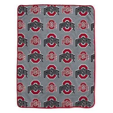 Pegasus Ohio State Buckeyes 66" x 95" Oversized Logo Roll Ultra Cozy Blanket