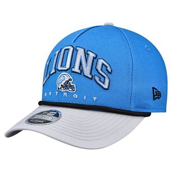 Youth New Era Blue/Gray Detroit Lions Arch 9FORTY A-Frame Adjustable Hat
