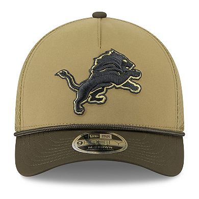 Youth New Era Green/Dark Green Detroit Lions 2025 Salute to Service 9FORTY A-Frame Adjustable Hat
