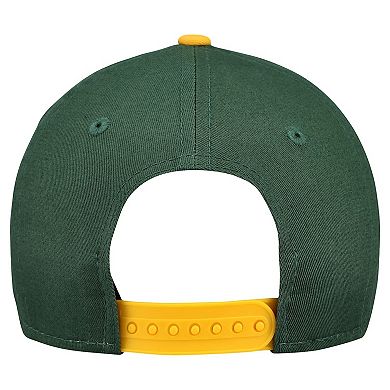 Youth New Era Green/Gold Green Bay Packers Arch COOLERA 9FORTY A-Frame Adjustable Hat