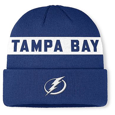 Men's Fanatics Blue Tampa Bay Lightning Authentic Pro Rink Cuffed Knit Hat