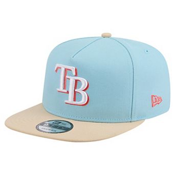 Men's New Era Light Blue/Light Beige Tampa Bay Rays Color Pack A-Frame 9FIFTY Snapback Hat