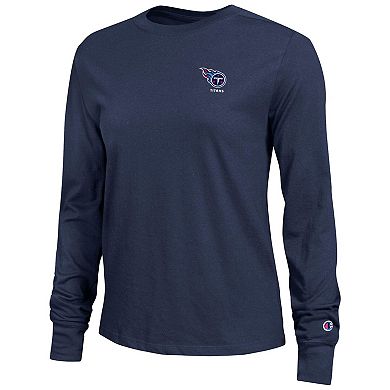 Women's Champion Navy Tennessee Titans Core Long-Sleeve T-Shirt