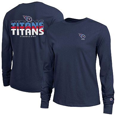 Women's Champion Navy Tennessee Titans Core Long-Sleeve T-Shirt