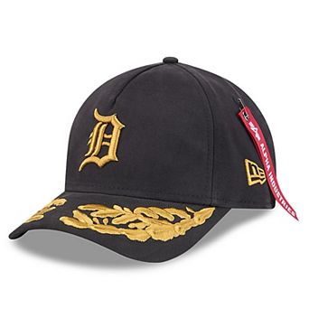 Men's New Era x Alpha Industries Black Detroit Tigers A-Frame 9FORTY Adjustable Hat