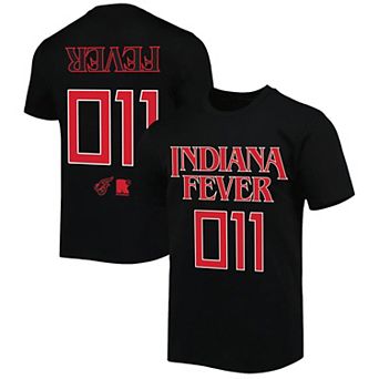 Unisex round21 Black Indiana Fever Stranger Things Premium Relaxed T-Shirt