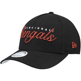 Women's New Era Black Cincinnati Bengals Metallic 9FORTY M-Crown A-Frame Adjustable Hat