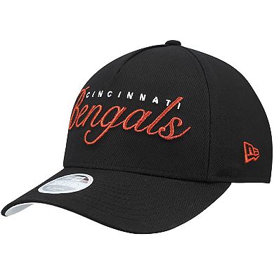 Women's New Era Black Cincinnati Bengals Metallic 9FORTY M-Crown A-Frame Adjustable Hat