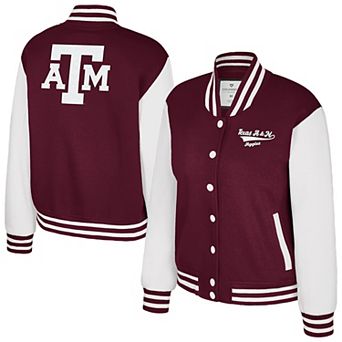 Women's Colosseum Maroon Texas A&M Aggies French Baguette Full Snap Fleece Jacket