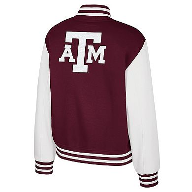 Women's Colosseum Maroon Texas A&M Aggies French Baguette Full Snap Fleece Jacket