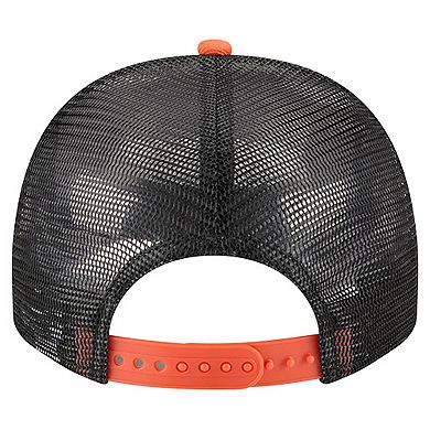 Men's New Era Cream/Black Cincinnati Bengals Banner A-Frame 9FIFTY Trucker Snapback Hat