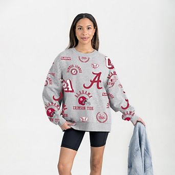 Women's Gameday Couture Gray Alabama Crimson Tide Always on Repeat Fleece Sweatshirt