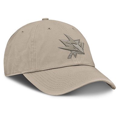 Men's Fanatics Tan San Jose Sharks Authentic Pro Road Adjustable Hat