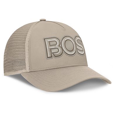 Women's Fanatics Tan Boston Bruins Authentic Pro Road Trucker Adjustable Hat