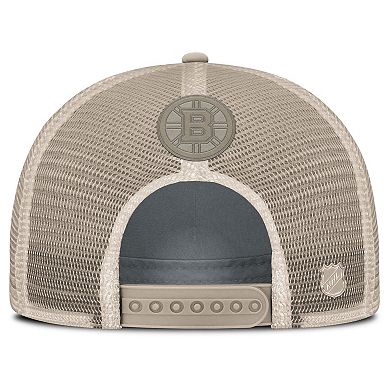 Women's Fanatics Tan Boston Bruins Authentic Pro Road Trucker Adjustable Hat