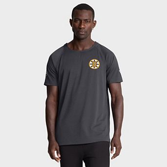 Men's Fanatics Charcoal Boston Bruins Authentic Pro Rink Raglan Performance T-Shirt