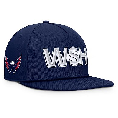 Men's Fanatics Navy Washington Capitals Authentic Pro Rink Team Code Snapback Hat