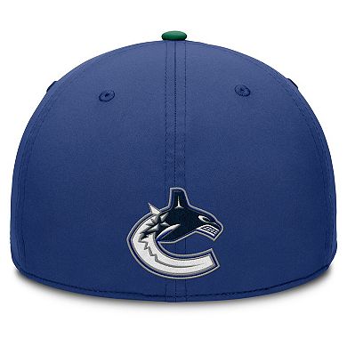 Men's Fanatics Blue/Green Vancouver Canucks Authentic Pro Rink Team Code Flex Hat