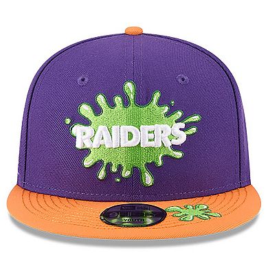 Youth New Era Purple/Orange Las Vegas Raiders Nickelodeon Slime 9FIFTY Snapback Hat