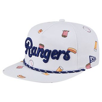 Men's New Era White Texas Rangers Team Cheer Rope 19TWENTY Adjustable Hat