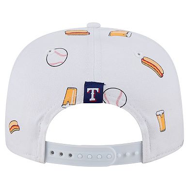 Men's New Era White Texas Rangers Team Cheer Rope 19TWENTY Adjustable Hat