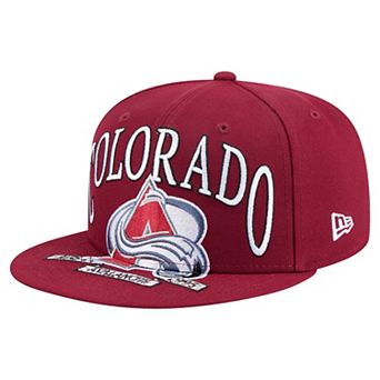 Men's New Era Burgundy Colorado Avalanche Oversized Vintage Arch 59Fifty Fitted Hat