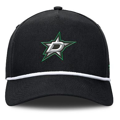 Men's Fanatics Black Dallas Stars Authentic Pro Rink Roper A-Frame Adjustable Hat
