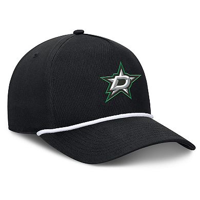Men's Fanatics Black Dallas Stars Authentic Pro Rink Roper A-Frame Adjustable Hat