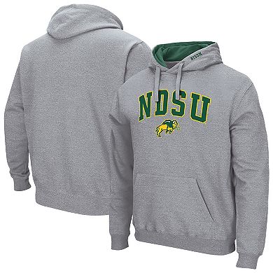 Men's Colosseum Heather Gray NDSU Bison Isle Hoodie