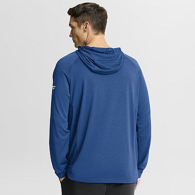 Men's Fanatics Heather Blue St. Louis Blues Authentic Pro Rink Raglan Hoodie