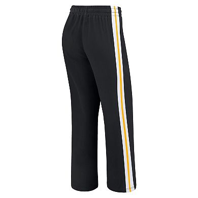 Women's WEAR by Erin Andrews Black Pittsburgh Steelers Color-Block Straight Leg Pants