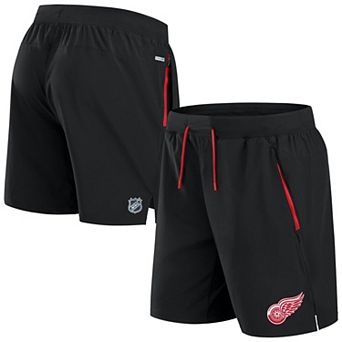 Men's Fanatics Black Detroit Red Wings Authentic Pro Rink Performance Shorts