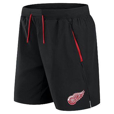 Men's Fanatics Black Detroit Red Wings Authentic Pro Rink Performance Shorts