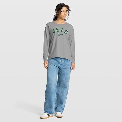 Women's Fanatics Heather Gray New York Jets Hometown Legacy Long Sleeve T-Shirt